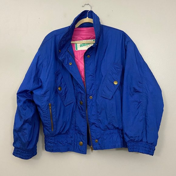 Vintage | Jackets & Coats | Skimer Paris Blue 98s Ski Jacket Womens M ...